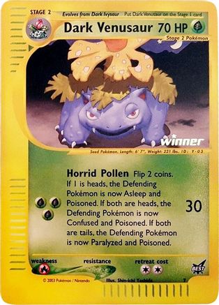 Dark Venusaur - 7 [Winner] (7) [Best of Promos] - Deck Out Gaming
