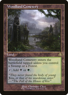 Woodland Cemetery (Retro Frame) (401) [Dominaria Remastered] foil - Deck Out Gaming