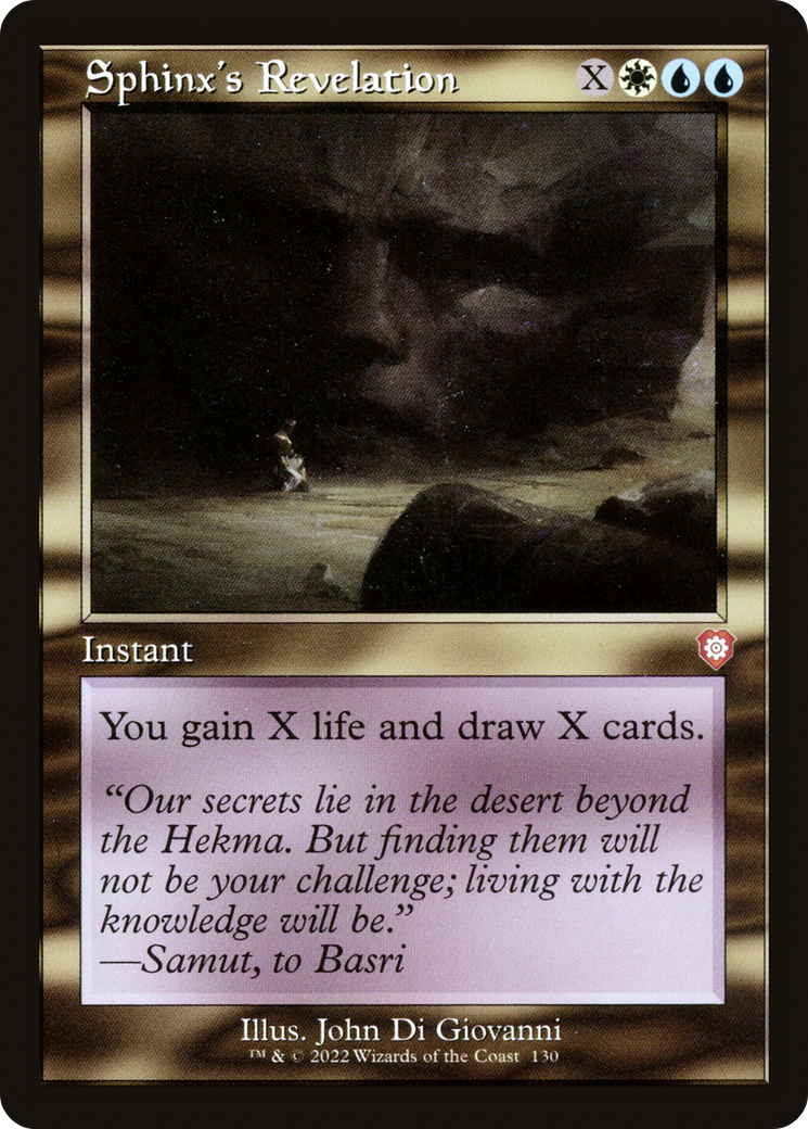 Sphinx's Revelation (Retro Frame) (130) [Commander: The Brothers' War] - Deck Out Gaming