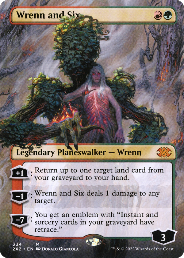 Wrenn and Six (Borderless) (334) [Double Masters 2022] foil - Deck Out Gaming
