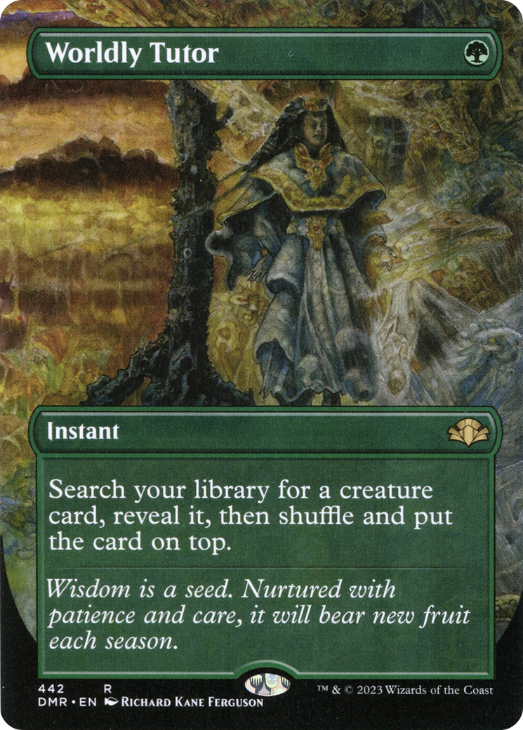 Worldly Tutor (Borderless) (442) [Dominaria Remastered] - Deck Out Gaming