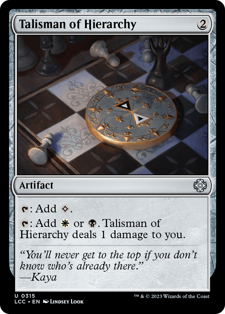 Talisman of Hierarchy (315) [The Lost Caverns of Ixalan Commander] - Deck Out Gaming