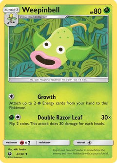 Weepinbell (2) [SM - Celestial Storm] Reverse Holofoil - Deck Out Gaming