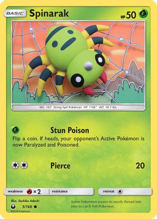 Spinarak (5) [SM - Celestial Storm] Reverse Holofoil - Deck Out Gaming