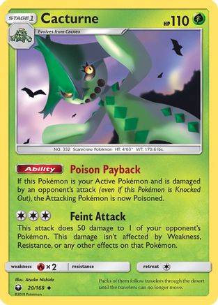 Cacturne (20) [SM - Celestial Storm] Reverse Holofoil - Deck Out Gaming
