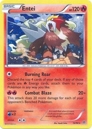 Entei - 14/98 (Cosmos Holo) (14) [Blister Exclusives] Holofoil - Deck Out Gaming