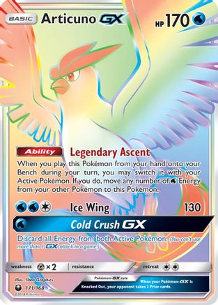 Articuno GX (Secret) (171) [SM - Celestial Storm] Holofoil - Deck Out Gaming