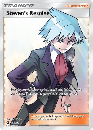 Steven's Resolve (Full Art) (165) [SM - Celestial Storm] - Deck Out Gaming