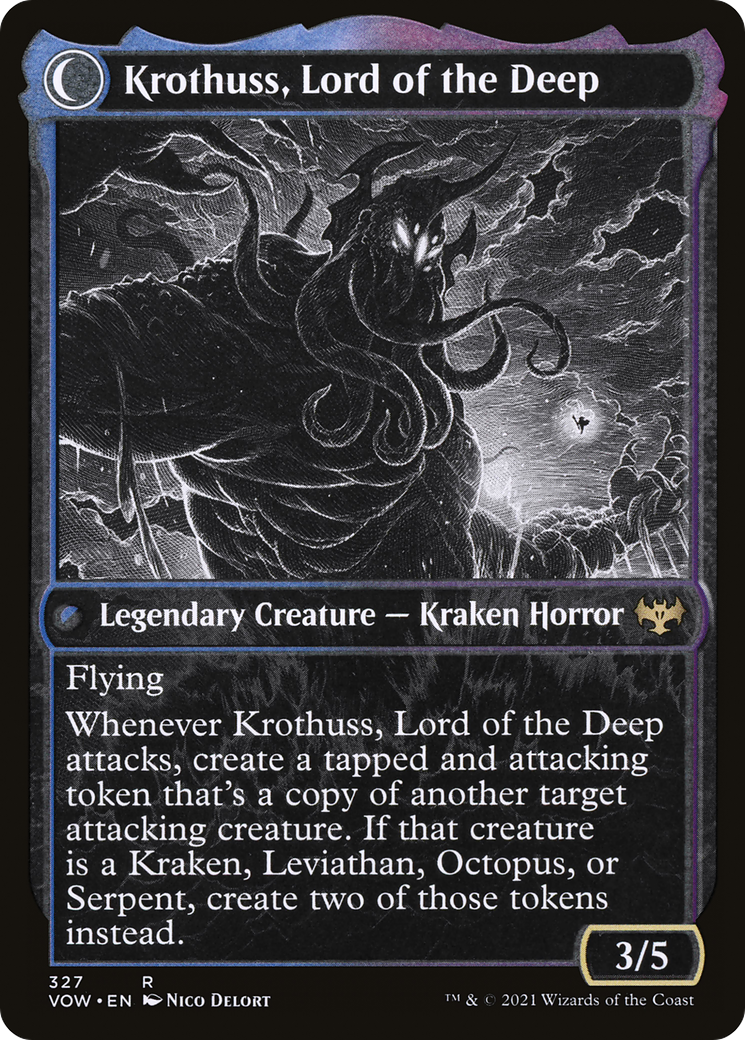 Runo Stromkirk // Krothuss, Lord of the Deep (327) [Innistrad: Crimson Vow] foil - Deck Out Gaming