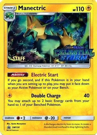 Manectric - SM130 (Prerelease) [Staff] (SM130) [SM Promos] Holofoil - Deck Out Gaming