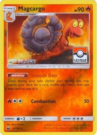 Magcargo - 24/168 (League Challenge) [2nd Place] (24) [League & Championship Cards] Reverse Holofoil - Deck Out Gaming