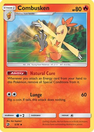 Combusken (5) [Dragon Majesty] Reverse Holofoil - Deck Out Gaming