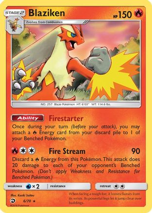Blaziken (6) [Dragon Majesty] Reverse Holofoil - Deck Out Gaming