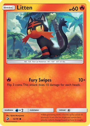 Litten (12) [Dragon Majesty] Reverse Holofoil - Deck Out Gaming