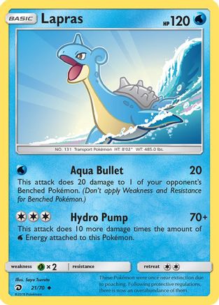 Lapras (21) [Dragon Majesty] Reverse Holofoil - Deck Out Gaming