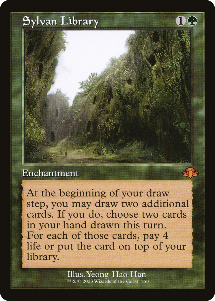 Sylvan Library (Retro Frame) (350) [Dominaria Remastered] - Deck Out Gaming