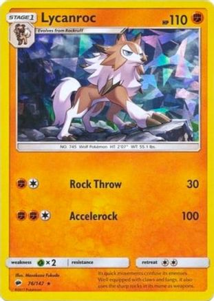 Lycanroc - 76/147 (Cracked Ice Holo) (76) [Deck Exclusives] Holofoil - Deck Out Gaming