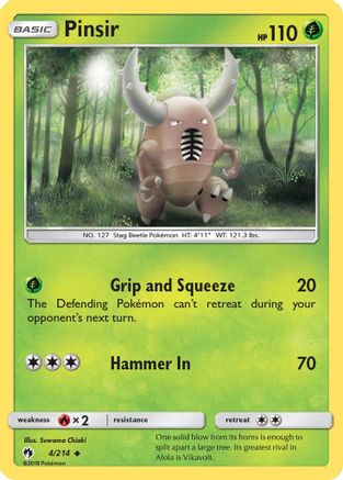 Pinsir (4) [SM - Lost Thunder] Reverse Holofoil - Deck Out Gaming
