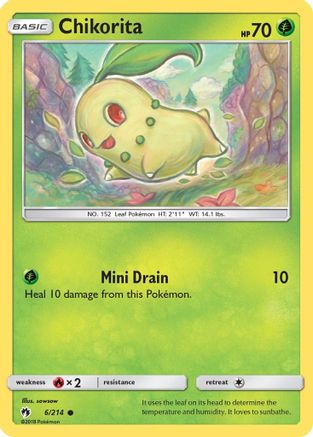 Chikorita (6) (6) [SM - Lost Thunder] Reverse Holofoil - Deck Out Gaming