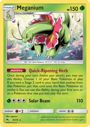 Meganium (8) [SM - Lost Thunder] Reverse Holofoil - Deck Out Gaming
