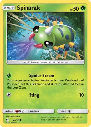 Spinarak (9) [SM - Lost Thunder] Reverse Holofoil - Deck Out Gaming