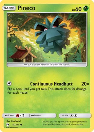 Pineco (15) [SM - Lost Thunder] Reverse Holofoil - Deck Out Gaming