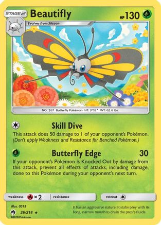 Beautifly (26) [SM - Lost Thunder] Reverse Holofoil - Deck Out Gaming