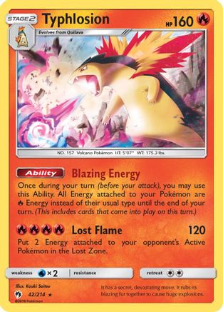 Typhlosion (42) [SM - Lost Thunder] Holofoil - Deck Out Gaming