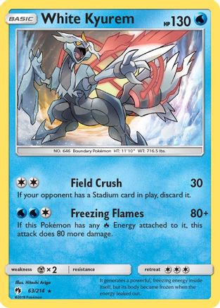 White Kyurem (63) [SM - Lost Thunder] Holofoil - Deck Out Gaming