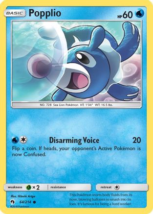 Popplio (64) (64) [SM - Lost Thunder] Reverse Holofoil - Deck Out Gaming