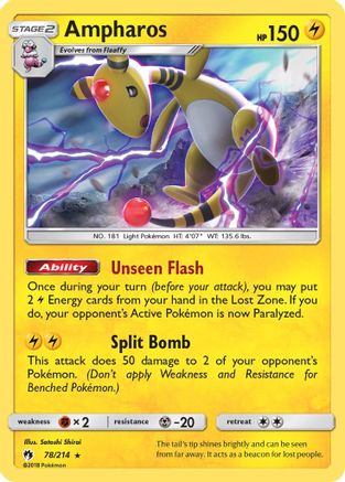 Ampharos (78) [SM - Lost Thunder] Reverse Holofoil - Deck Out Gaming