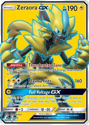 Zeraora GX (Full Art) (201) [SM - Lost Thunder] Holofoil - Deck Out Gaming