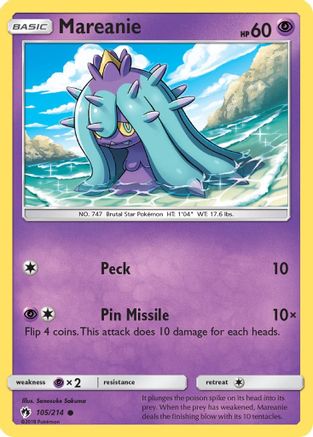 Mareanie (105) (105) [SM - Lost Thunder] Reverse Holofoil - Deck Out Gaming