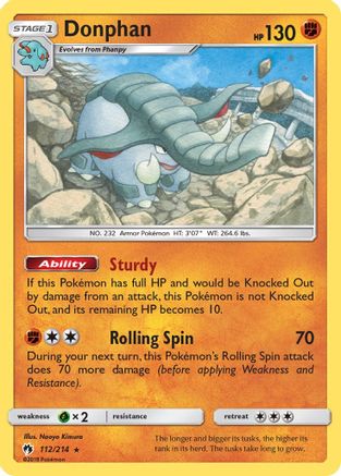 Donphan (112) [SM - Lost Thunder] Reverse Holofoil - Deck Out Gaming