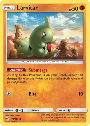 Larvitar (114) (114) [SM - Lost Thunder] Reverse Holofoil - Deck Out Gaming