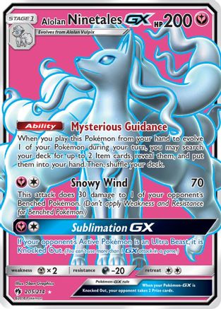 Alolan Ninetales GX (Full Art) (205) [SM - Lost Thunder] Holofoil - Deck Out Gaming