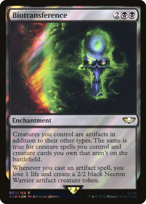 Biotransference (Surge Foil) (30) [Warhammer 40,000 Commander] foil - Deck Out Gaming