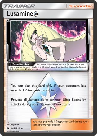 Lusamine Prism Star (182) [SM - Lost Thunder] Holofoil - Deck Out Gaming