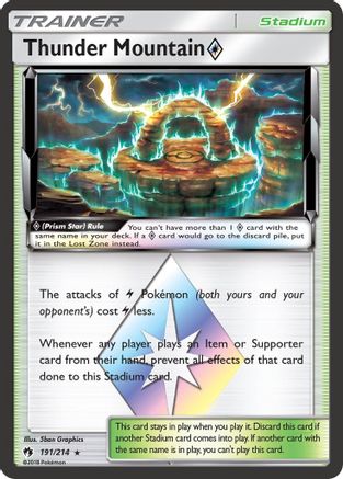 Thunder Mountain Prism Star (191) [SM - Lost Thunder] - Deck Out Gaming
