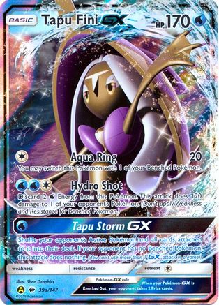 Tapu Fini GX - 39a/147 (39a) [Alternate Art Promos] Holofoil - Deck Out Gaming