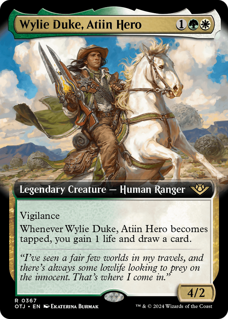 Wylie Duke, Atiin Hero (Extended Art) (367) [Outlaws of Thunder Junction] - Deck Out Gaming