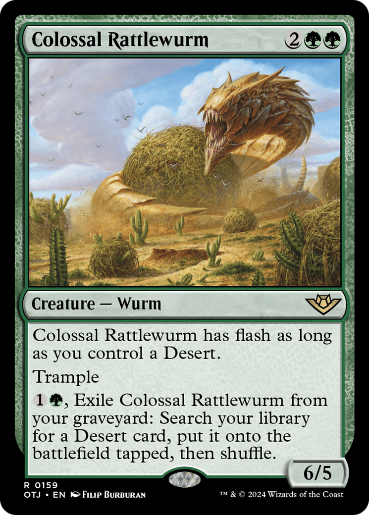 Colossal Rattlewurm (159) [Outlaws of Thunder Junction] - Deck Out Gaming