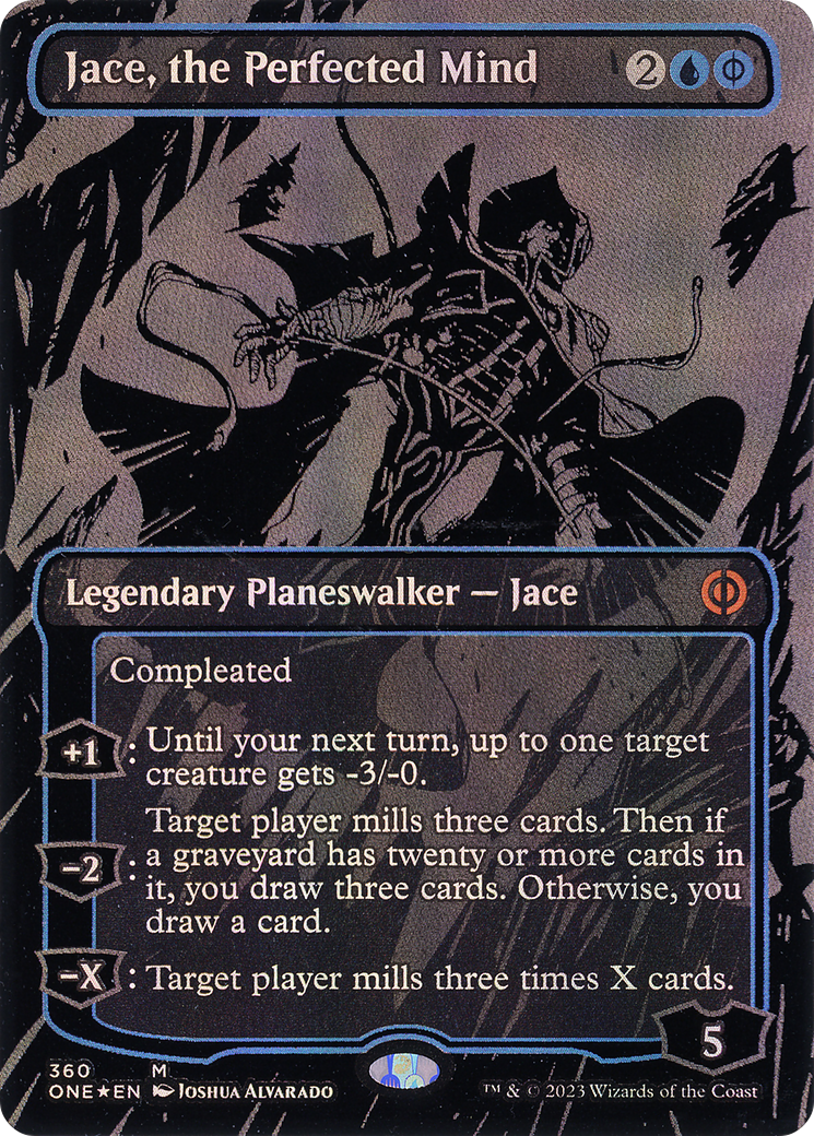 Jace, the Perfected Mind (Oil Slick Raised Foil) (360) [Phyrexia: All Will Be One] foil - Deck Out Gaming