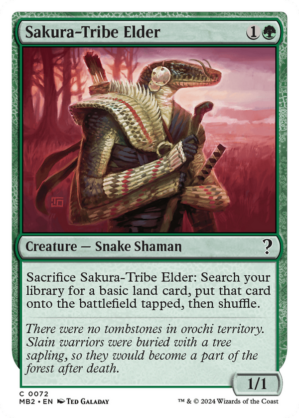 Sakura-Tribe Elder (White Border) (72) [Mystery Booster 2] - Deck Out Gaming