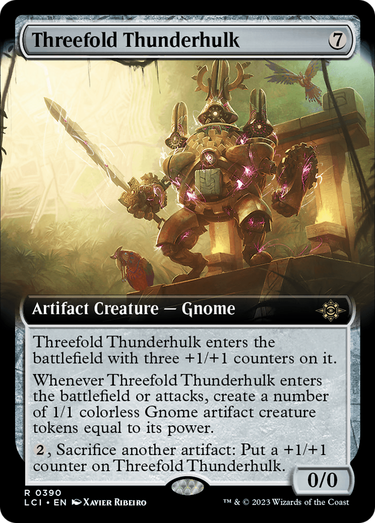 Threefold Thunderhulk (Extended Art) (390) [The Lost Caverns of Ixalan] foil - Deck Out Gaming