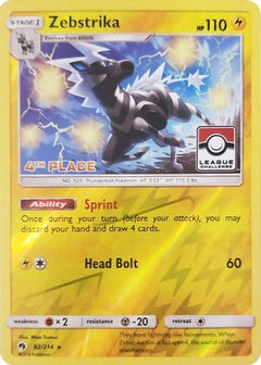 Zebstrika - 82/214 (League Challenge) [4th Place] (82) [League & Championship Cards] Reverse Holofoil - Deck Out Gaming