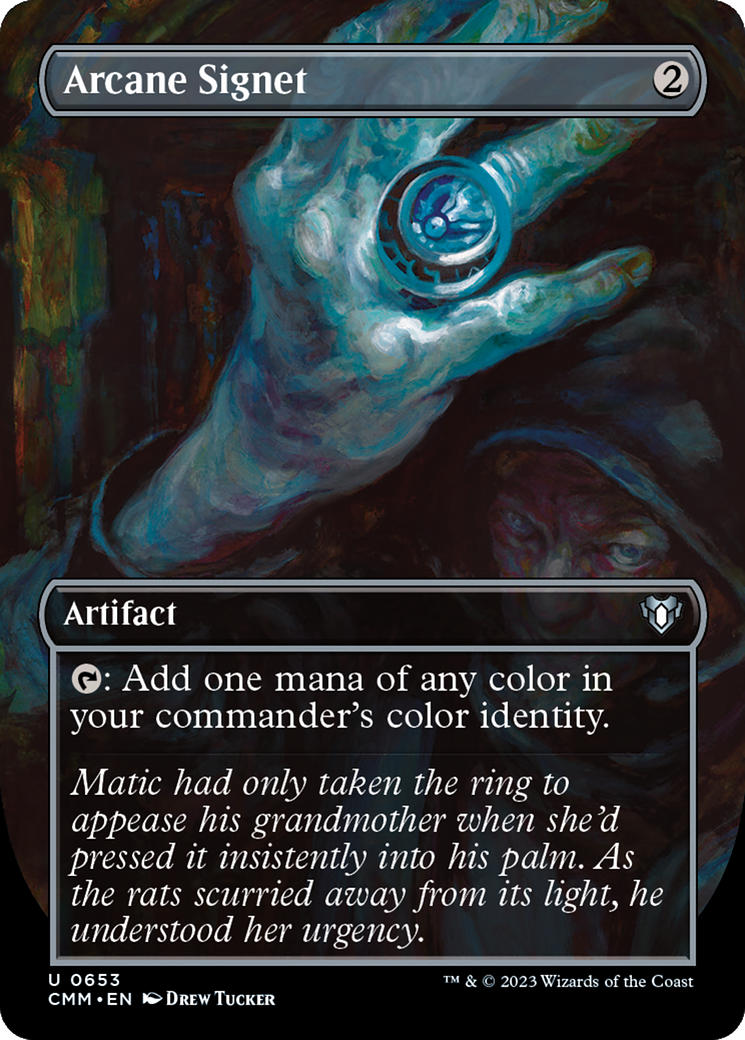 Arcane Signet (Borderless) (653) [Commander Masters] foil - Deck Out Gaming