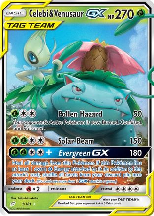 Celebi & Venusaur GX (1) [SM - Team Up] Holofoil - Deck Out Gaming