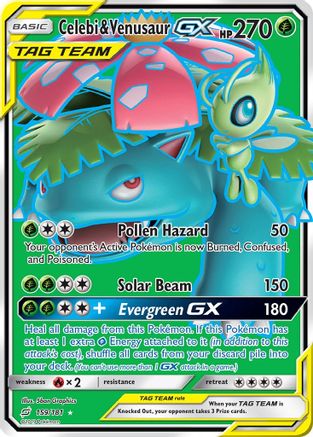 Celebi & Venusaur GX (Full Art) (159) [SM - Team Up] Holofoil - Deck Out Gaming