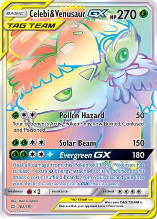 Celebi & Venusaur GX (Secret) (182) [SM - Team Up] Holofoil - Deck Out Gaming